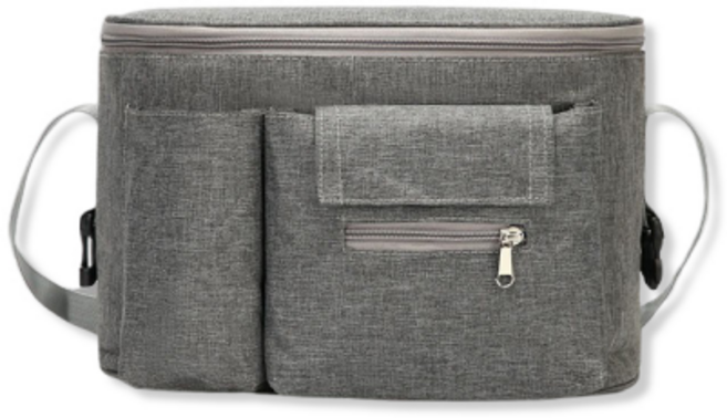 해시그라운드 A09 다기능 기저귀 젖병 수납 유모차정리 가방, 그레이, 1개