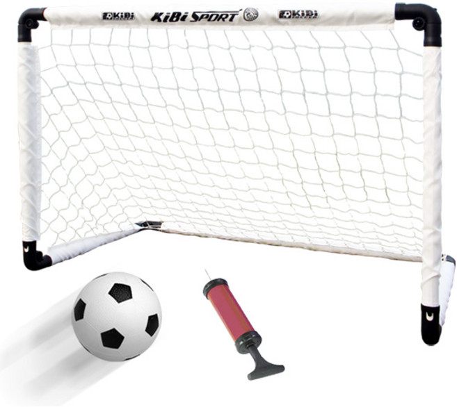 便攜式迷你摺疊足球球門+收納袋+球+充氣筒, 白色的