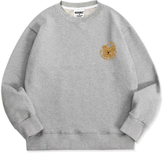 오티디 면 100 쮸리 기모 오버핏 와이드베어 맨투맨