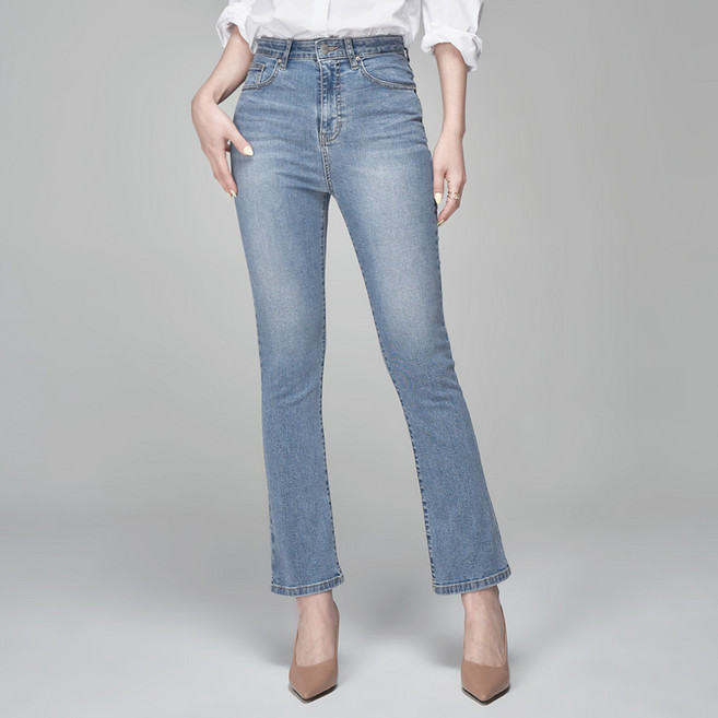 윈디윈디 여성용 시크릿 히든밴딩 반하이웨스트 세미 부츠컷 청바지 D05G8_wj2816