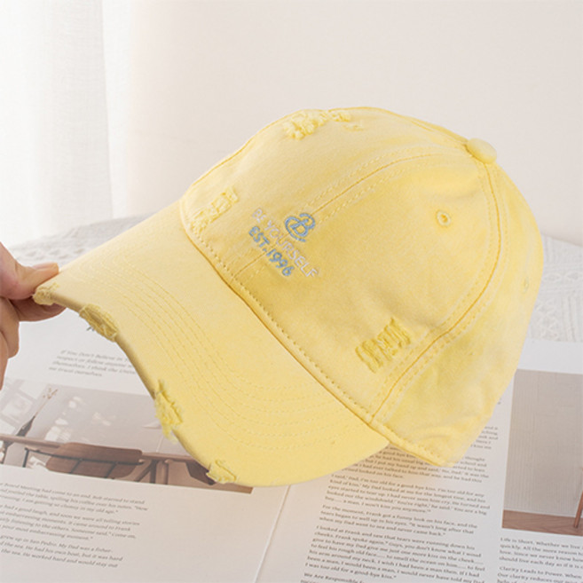 더플로우커머스 B YOURSELF 자수 빈티지 워싱 볼캡