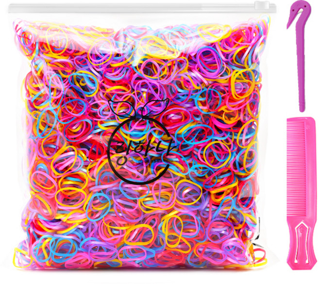 링하나 대용량 머리끈 지퍼백 + 이지컷 + 빗 세트 RH3