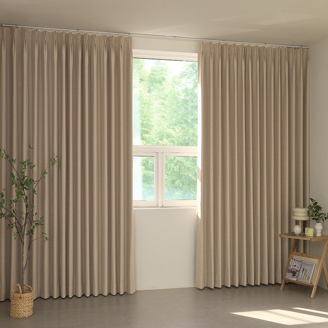 창안애 나비주름 주름유지가공 형상 플레인 암막커튼