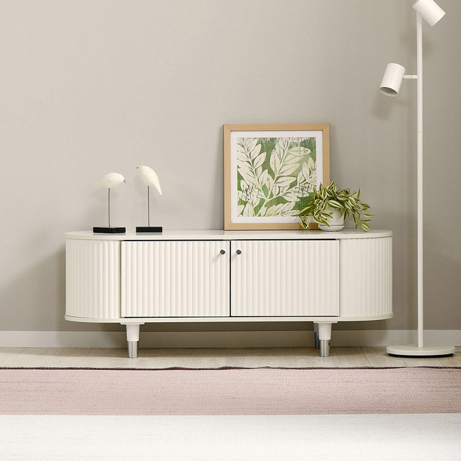 우아미 베누 템바보드 거실장 티비다이 TV장 1200 방문설치, 아이보리