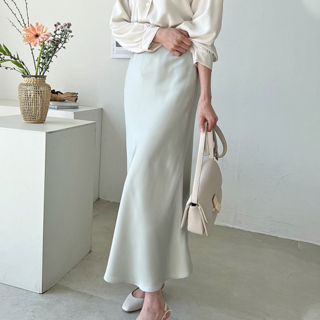 피핀 여성용 실크 머메이드 스커트 53124