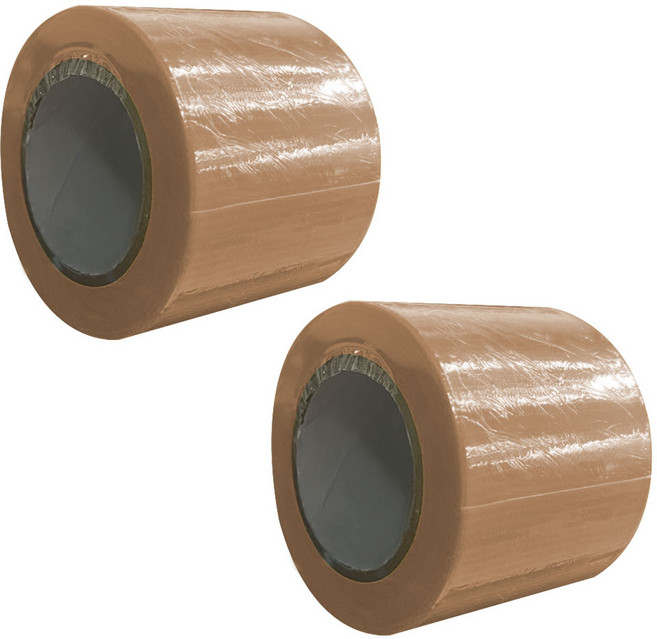 월드크린 고접착 강력 면테이프 브라운 50mm x 10m, 2개