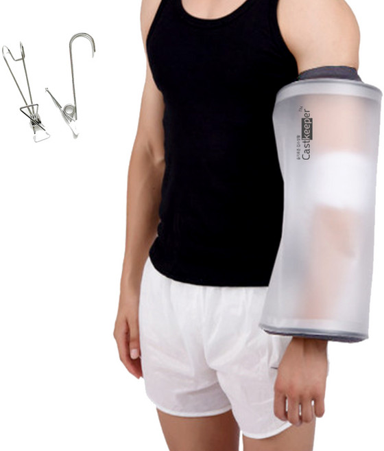 슬기로운 깁스생활 깁스 방수커버 팔꿈치 무릎, L(370 x 170 mm), 1개