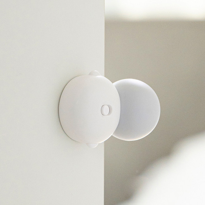 아가드 스마트 회전 원형 도어스토퍼, 화이트, 2개