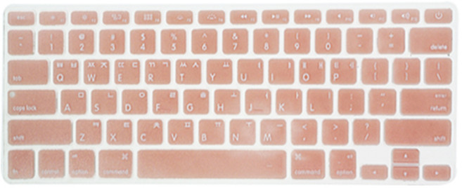 애니클리어 맥북 실리콘 에어 프로 레티나 터치바 키스킨 뉴에어13 A2337, 로즈골드, 1개