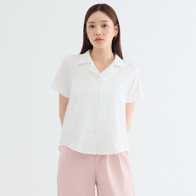 Elsso 女款基本日常短袖襯衫