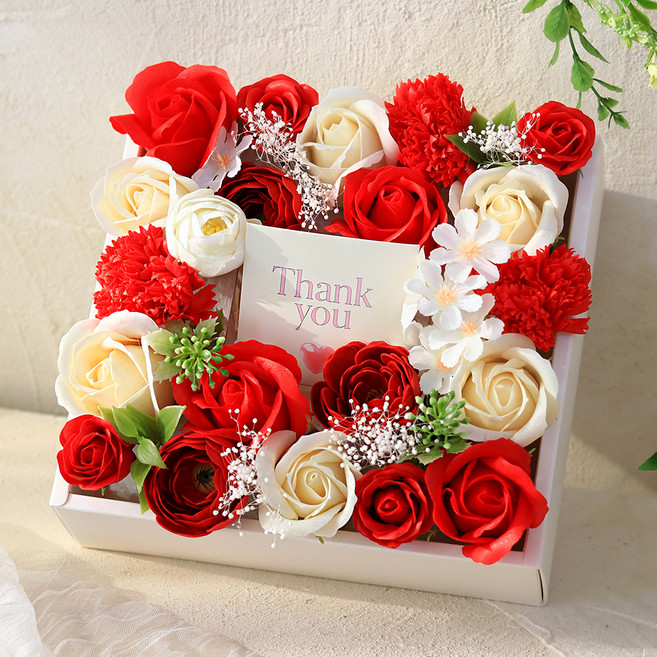 센트바스켓 스페셜 모먼트 플라워 반전 용돈박스, 레드, 1개