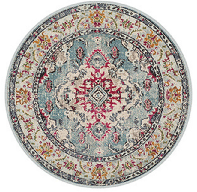 더플로우컴퍼니 따뜻한 아메리카 하우스 빈티지 인테리어 원형러그