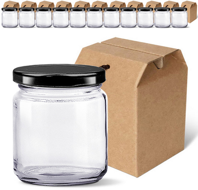 미르코리아 기획유리병700(MK700)+선물상자+수축필름 12개입, 1세트, 668ml