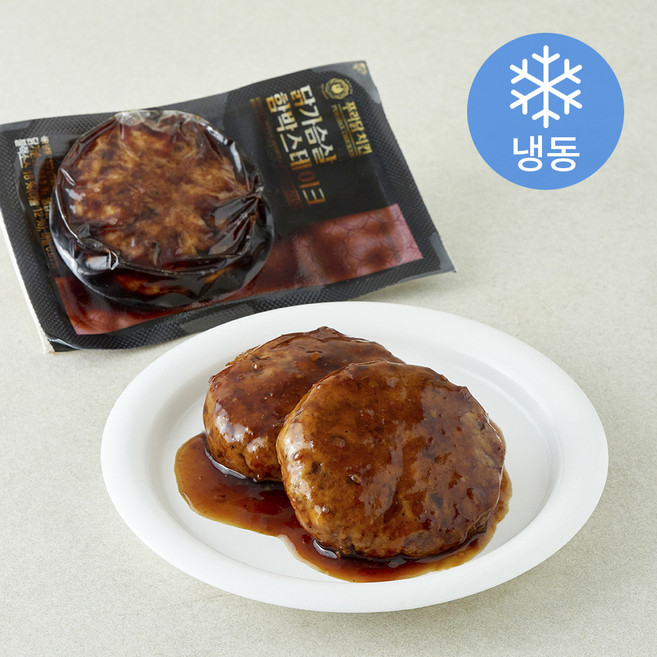 푸라닭 닭가슴살 함박스테이크 블랙알리오 (냉동), 100g, 5개, 1개입