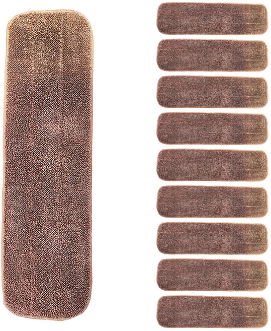 월드크린 극세사 밀대 걸레 루프 패드 브라운 40cm, 10개