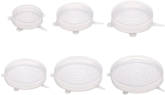 일상나눔 실리콘 밀폐용 푸드커버 6종 세트, 투명, 1세트