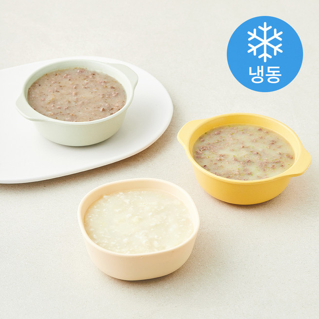 이너프 1~2단계 미음 3팩 6일 식단 A세트 270g (냉동), 1세트