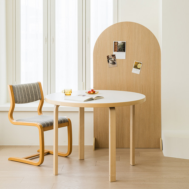 woodray 貝爾 拱形圓角遮擋隔板 1500mm, 自然橡木色