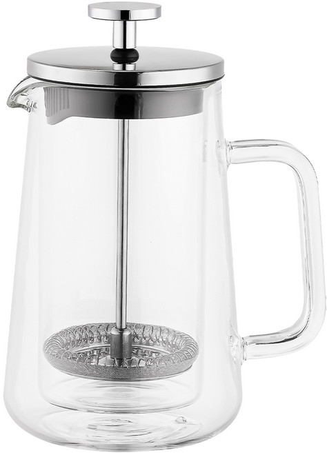 벨라쿠진 이중 내열유리 프렌치프레스 커피 티 메이커, 1개