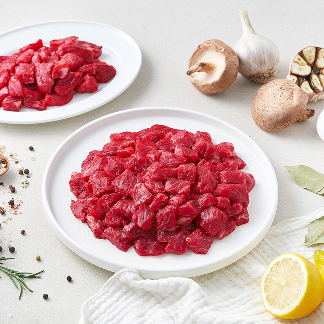 한우 정육 세절 1+등급 국거리용 (냉장), 1개, 1kg