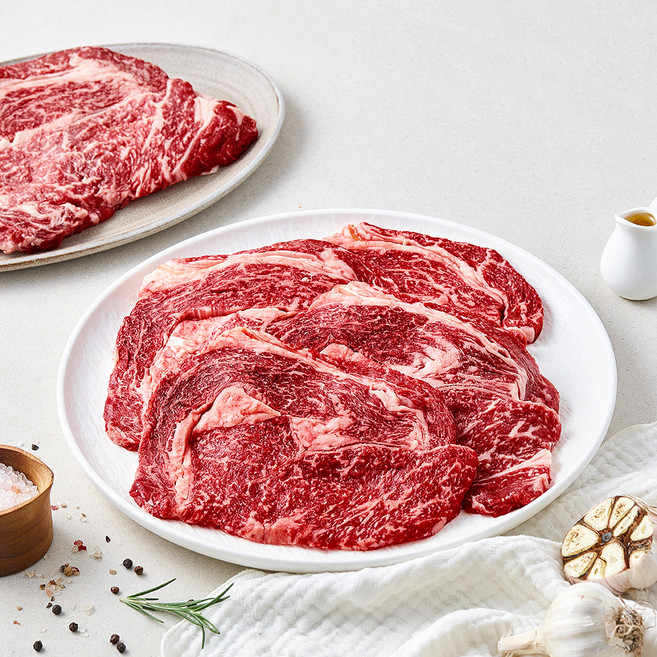 한우 등심 1+등급 구이용 (냉장), 1개, 1kg