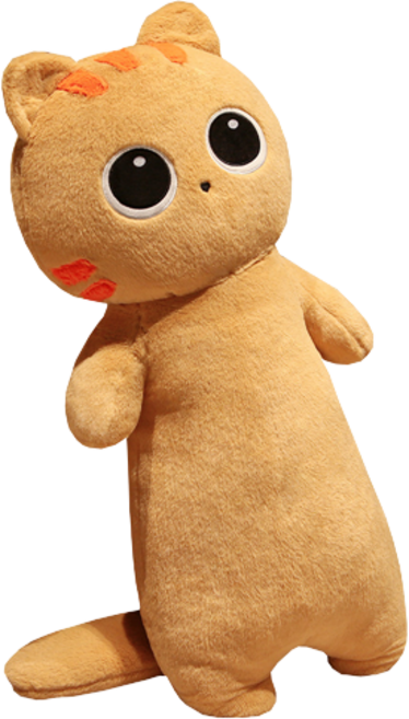 네이처타임즈 초롱초롱 고양이 바디필로우 인형, 브라운