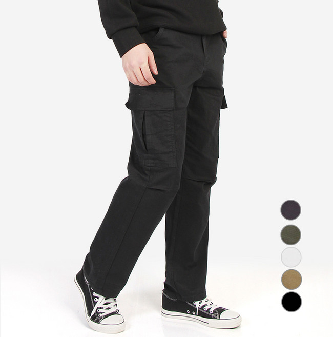 마인플로우 남성용 뒷밴딩 기본 절개 카고바지 BJ294