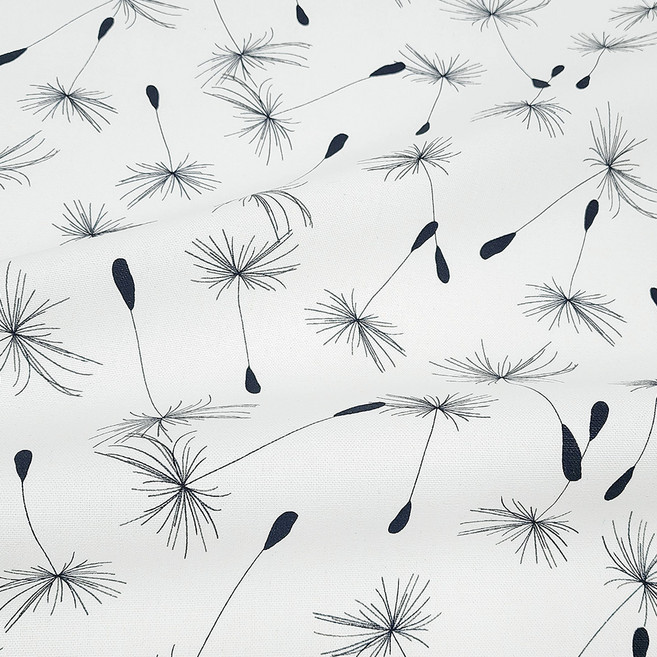 Leuhome 牛津棉布料 飛絮散步路 布料, 白色, 1個