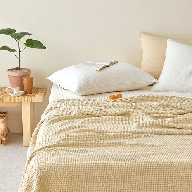 마틸라 마일드 모달 와플 홑이불, 크림