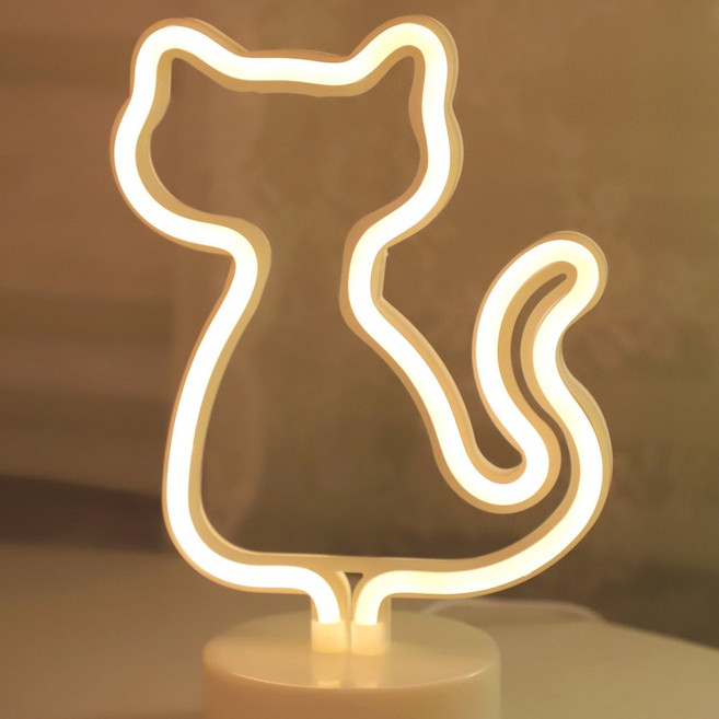 Stupid BABIO LED 霓虹燈泡 USB 派對裝飾照明燈, 貓咪