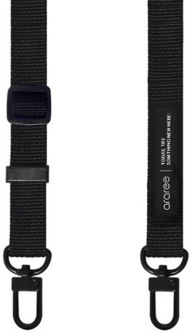 araree 手機掛繩, 黑色, 1條