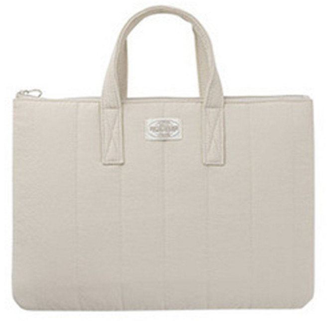 히즈플랜 쿠션 손잡이형 태블릿 파우치 36 x 26 cm, 베이지, 1개