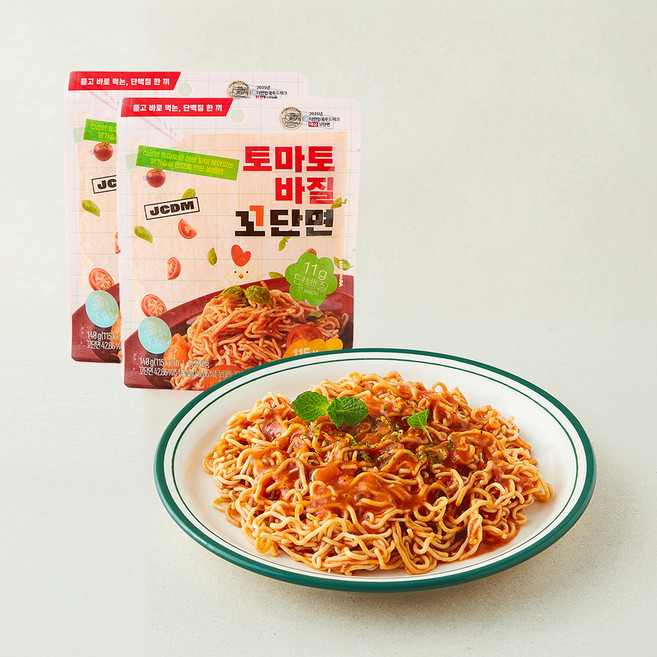 JCDM 토마토 바질 꼬단면, 140g, 2개