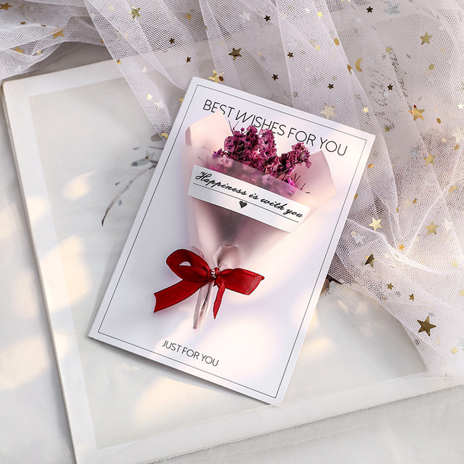 힘룸 카드장식 미니 꽃다발, 스타일 3