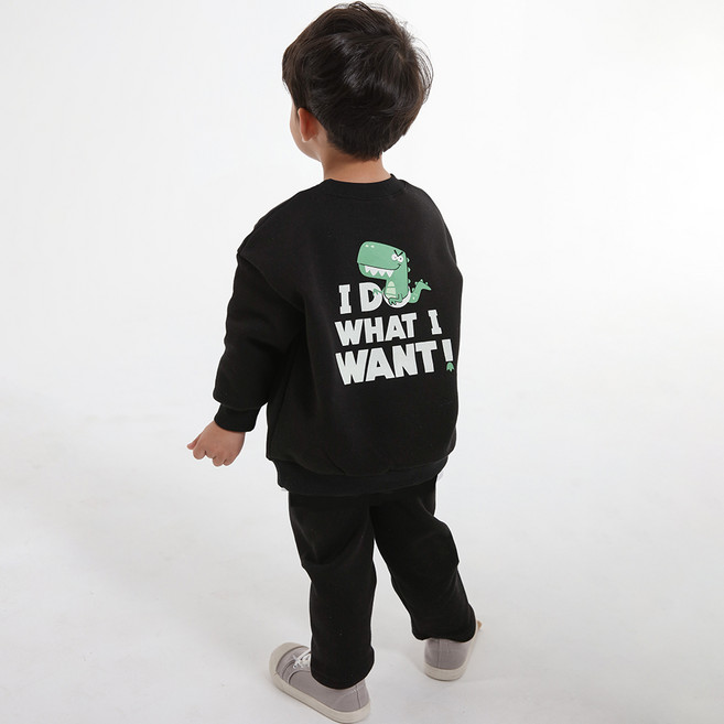 KIDSCOMO 童款恐龍文字長袖套裝