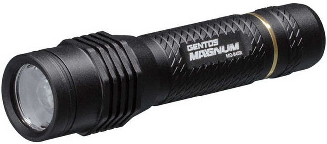 GENTOS Magnum專業可調焦手電筒 USB充電 300流明 IP66 MG-845R, 黑色, 1個