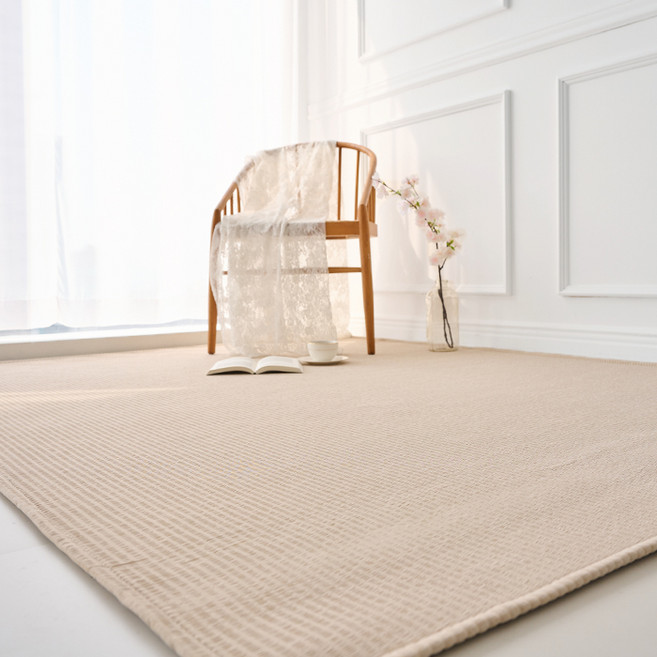 이니띠움 단색 시어서커 사각러그