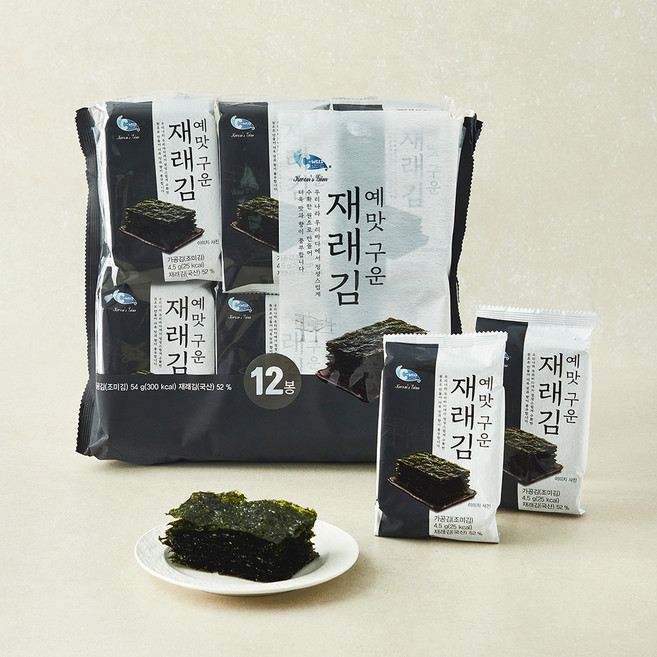 예맛 구운 재래김, 4.5g, 12개, 1개입
