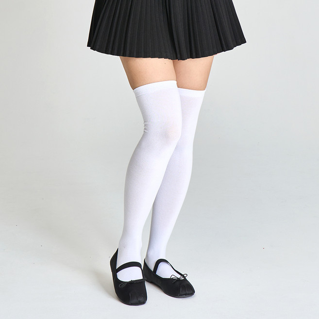 AONE FASHION 女款標準過膝襪2雙組