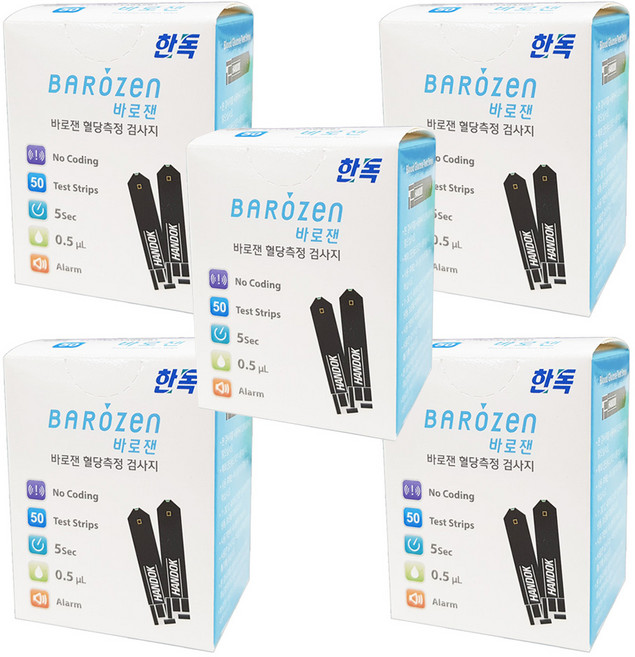 바로잰 혈당측정지, 5개, 50개입