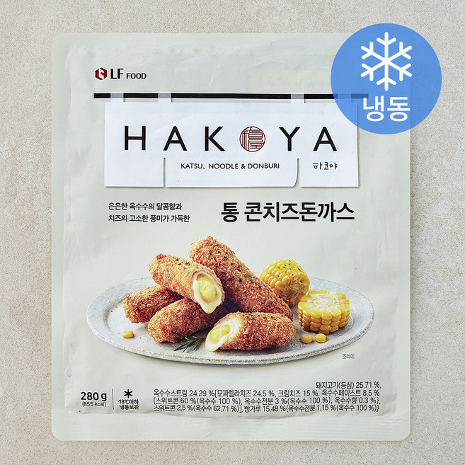 HAKOYA 통 콘치즈 돈까스 (냉동), 280g, 1개