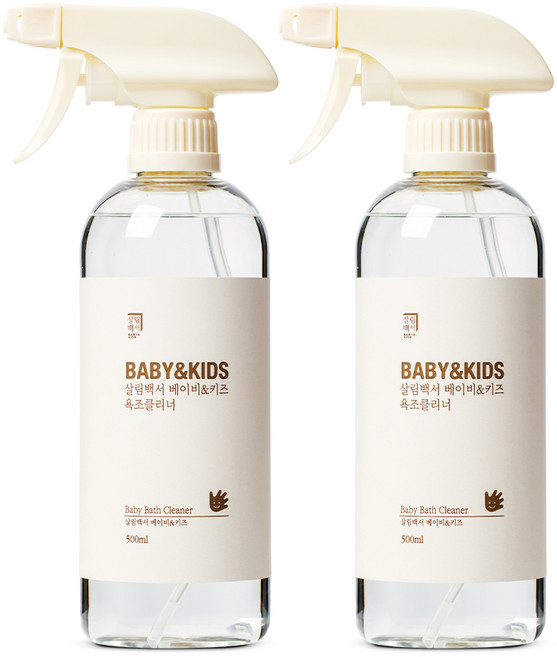 살림백서 베이비 & 키즈 욕조클리너, 500ml, 2개