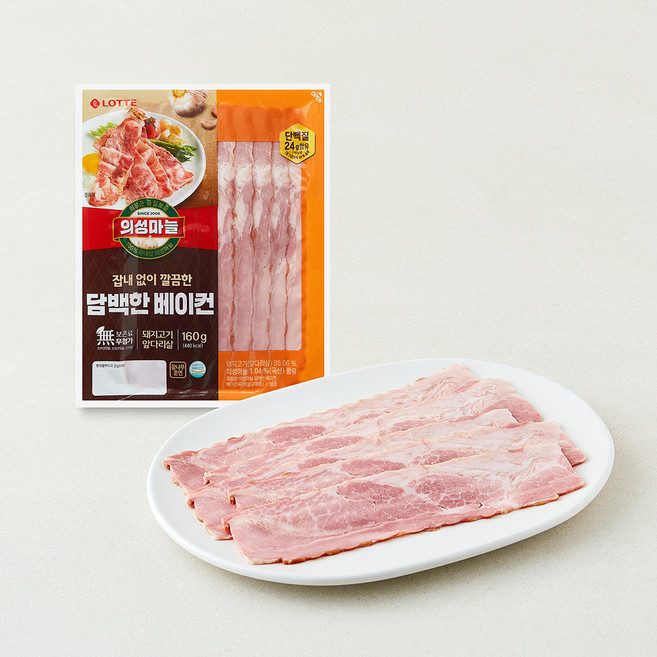 롯데햄 의성마늘 담백한 베이컨, 160g, 1개