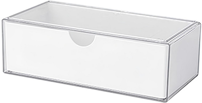 浴室櫃抽屜式收納盒 白色, 1個