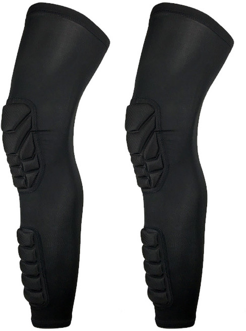 마켓A 무릎 정강이 다리 보호대 블랙 2p, 1세트