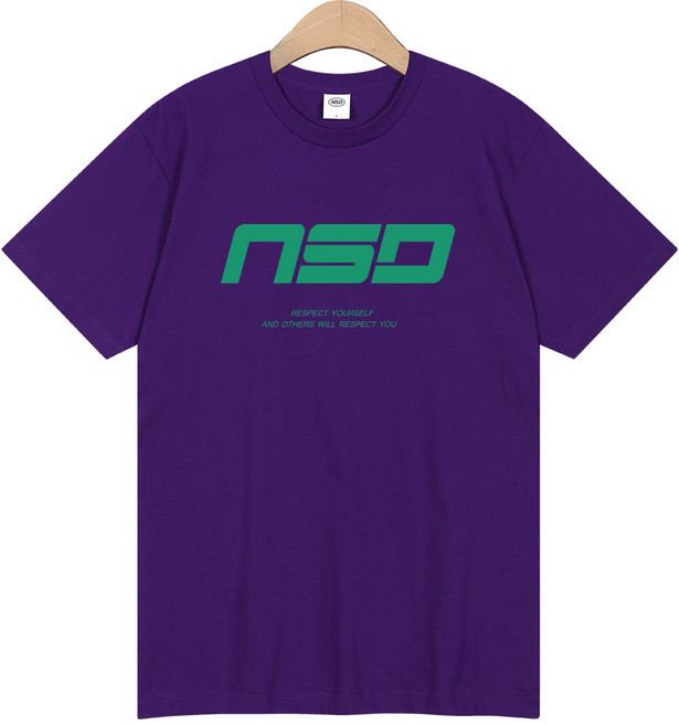 NSD 17수 리스펙트 타이핑 빅로고 통기성 반팔 티셔츠