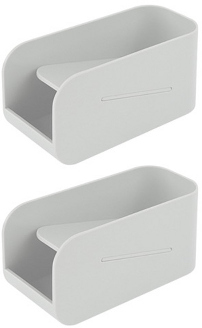 다아모아 모니터앞 눕히는 펜 통, 화이트, 2개