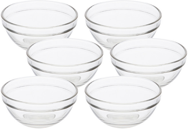 Ocean Glass 堆疊碗 104mm, 透明, 6個