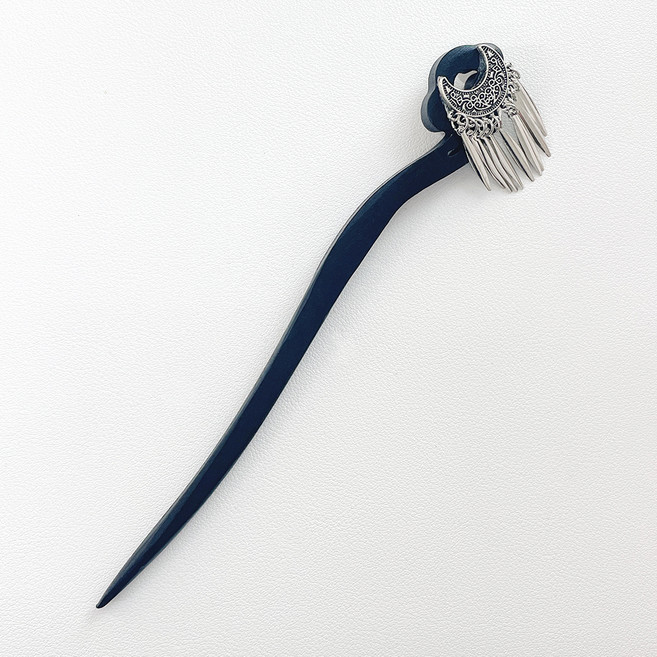 젤루나 흑나무 체인 태슬 한복 올림머리 비녀핀 H-232 A타입