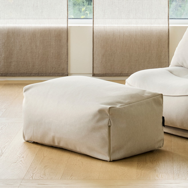 한샘 휴 컴포트 빈백 풋스툴, 아이보리